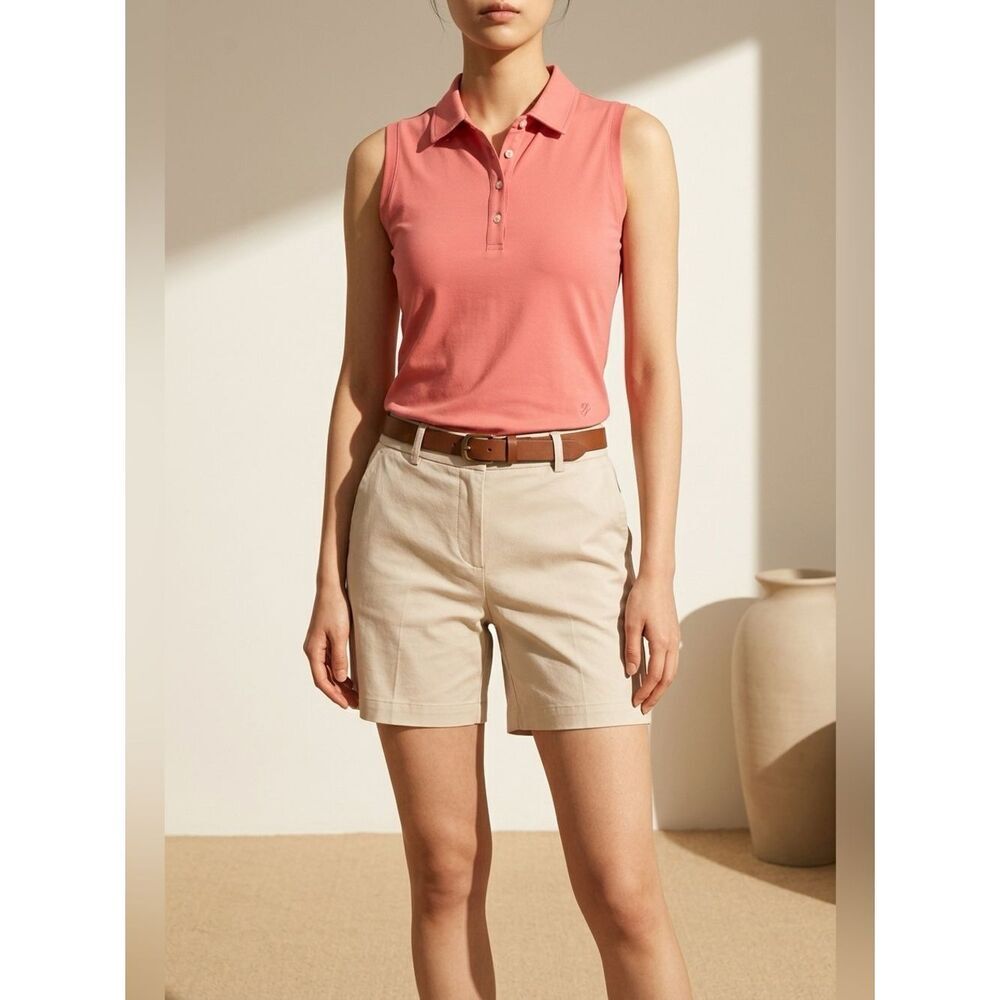 NWOT - LinkSoul Women’s Sleeveless Polos Tank Coral Golf Size Large